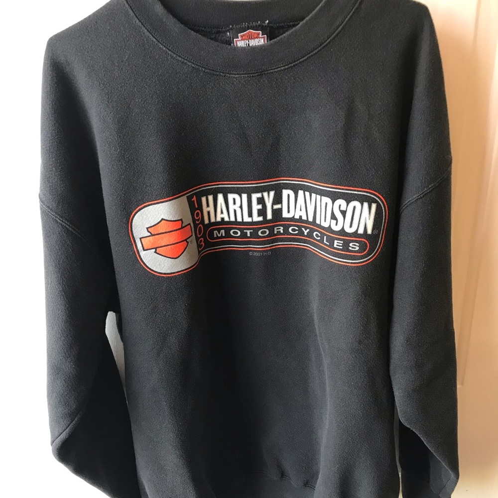 Harley Davidson Black Crew Neck Sweatshirt